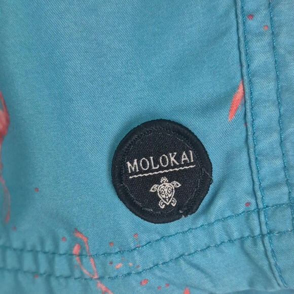 MOLOKAI Pink Flamingo Swimming Shorts Men Size L - Picture 2 of 11